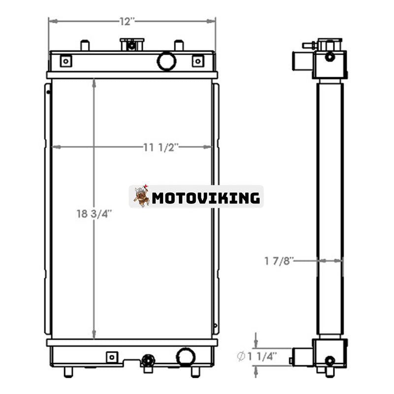 Kylare 4722757 för Yanmar 3TNV88F motor John Deere 30G PC4 35G Hitachi ZX30U-5A ZX35U-5A ZAXIS30U-5N ZAXIS35U-5N Grävmaskin