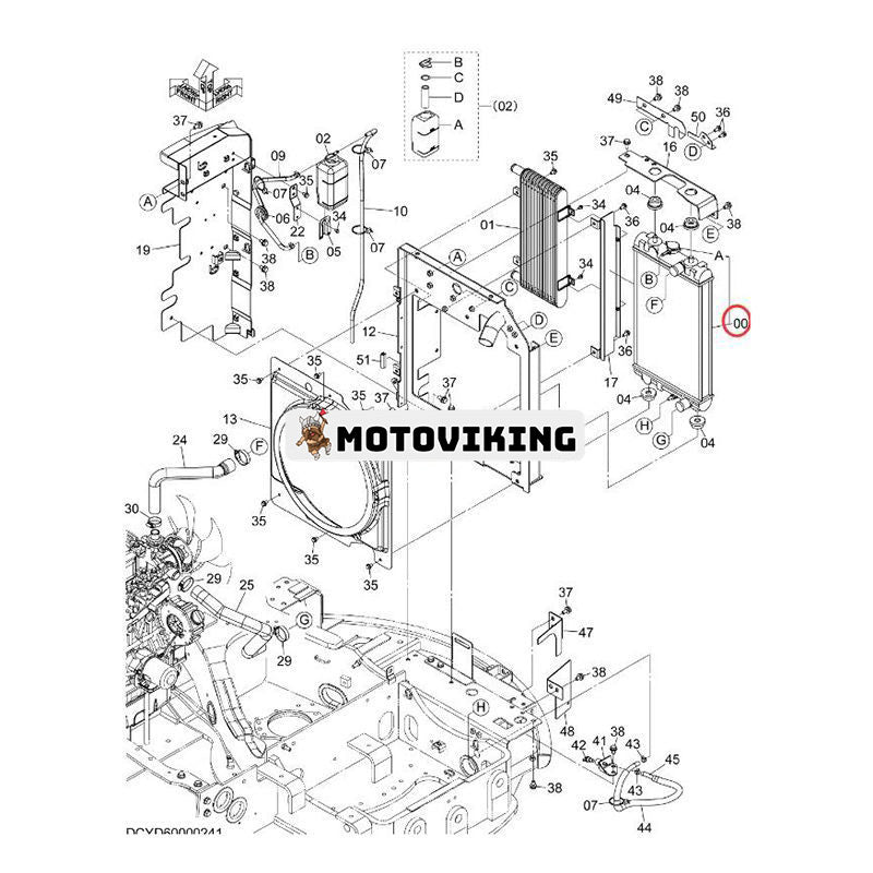 Kylare 4722757 för Yanmar 3TNV88F motor John Deere 30G PC4 35G Hitachi ZX30U-5A ZX35U-5A ZAXIS30U-5N ZAXIS35U-5N Grävmaskin