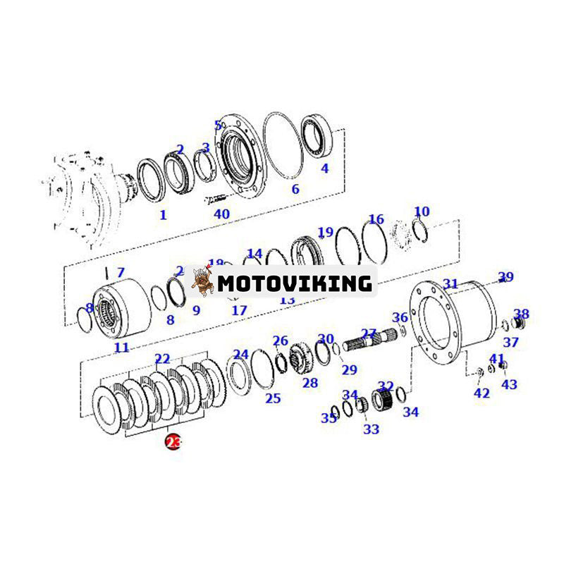 8 ST 35T Kopplingsskiva 0750140028 för ZF Komatsu Doosan Daewoo SOLAR 130W-III Hyundai R130W grävmaskin