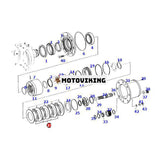 8 ST 35T Kopplingsskiva 0750140028 för ZF Komatsu Doosan Daewoo SOLAR 130W-III Hyundai R130W grävmaskin