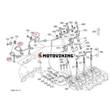 Insprutningsrörsats för Kubota Engine D1703 Grävmaskin KX033-4 U35-4 traktor L2501D L2501F L2501H