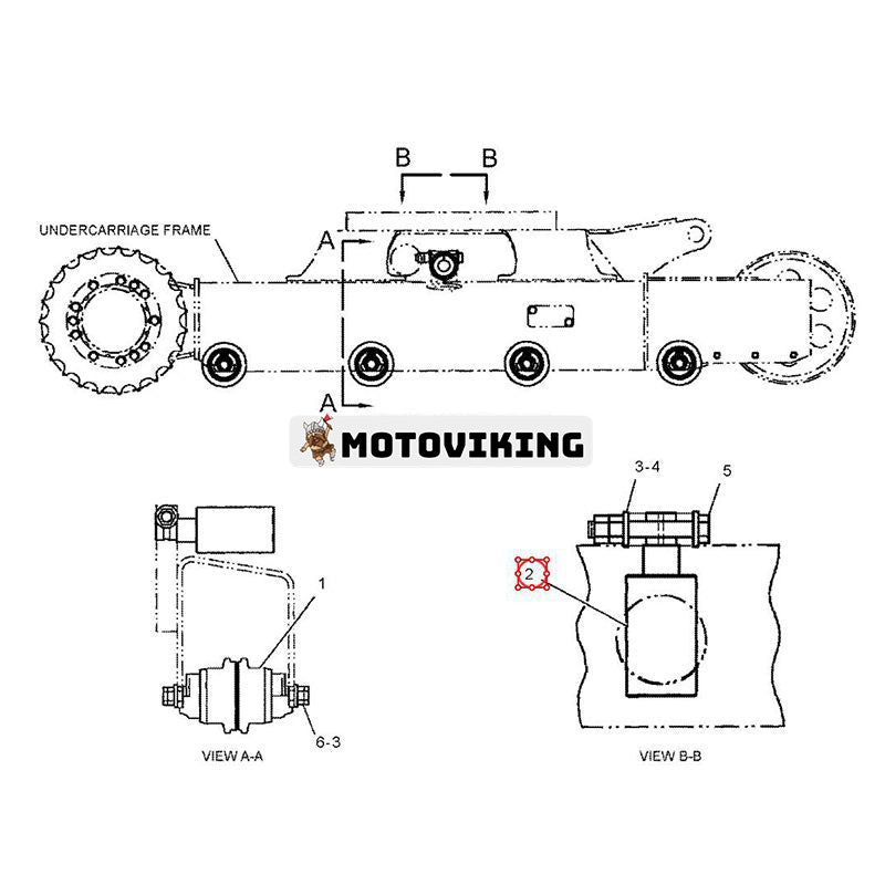 Bärrulle 266-8794 för Caterpillar CAT grävmaskin 303.5C 303.5D 303.5E 303C 303E 304D CR 304E