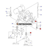 8 ST Motorkudde Gummi 20Y-01-12210 20Y-01-12221 för Komatsu D31P-17 D40P-5 PC100-3 PC120-1 PC150-5 PC200-6 PC230-6