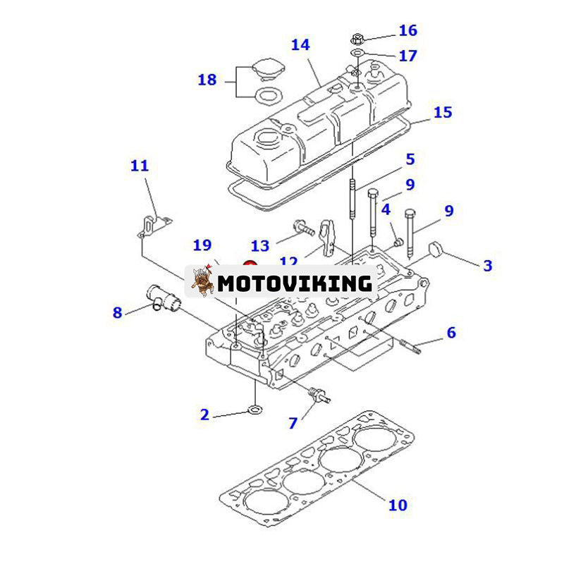 Cylinderhuvud för Nissan Komatsu Engine H15