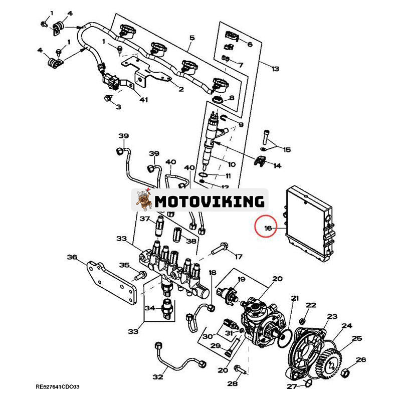 Styrenhet ECU RE526588 för John Deere Engine 3029 4045 6068 Grävskopa 310J 315SL 410J 710J 710K