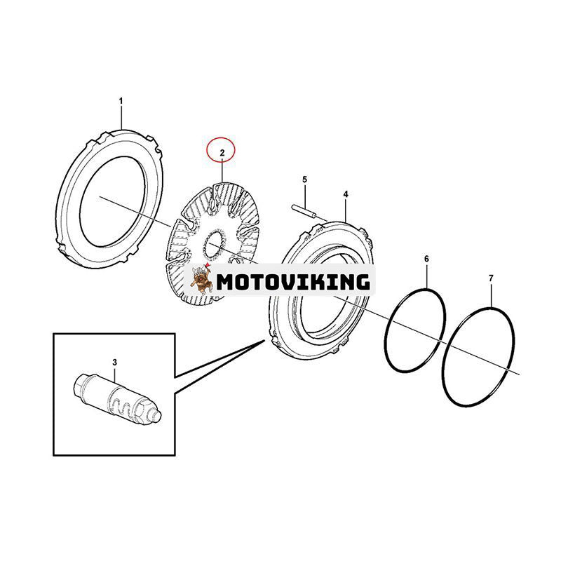 Friktionsskiva VOE15010426 för Volvo Hjullastare L150F L150G L150H L180F L180H