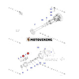 2 ST lager 417-22-22810 för Komatsu WA100-3 WA100-5 WA120-3 WA150-3 WA180-3 WA200-5 WA250-3 WA270-5 WA320-8