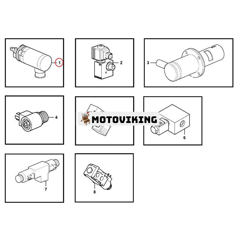 12V solenoid Vavle VOE11715004 för Volvo Engine D3D D3.6D Hjullastare L20B L25B L30B L35B L20F L25F