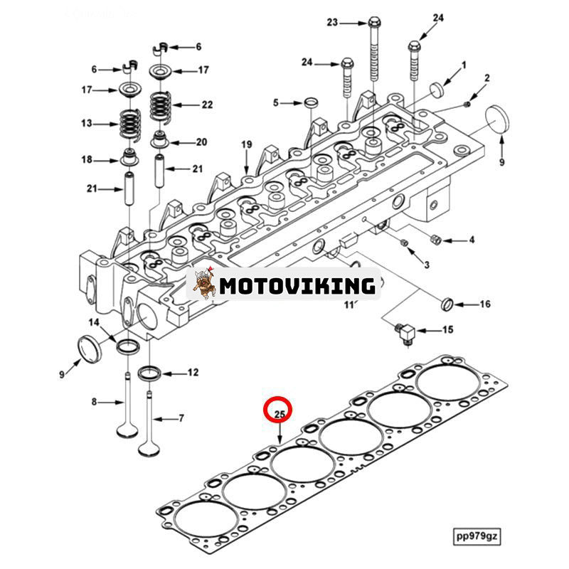 Topplockspackning för Cummins Engine 6C8.3 6C 6CT 6CTA