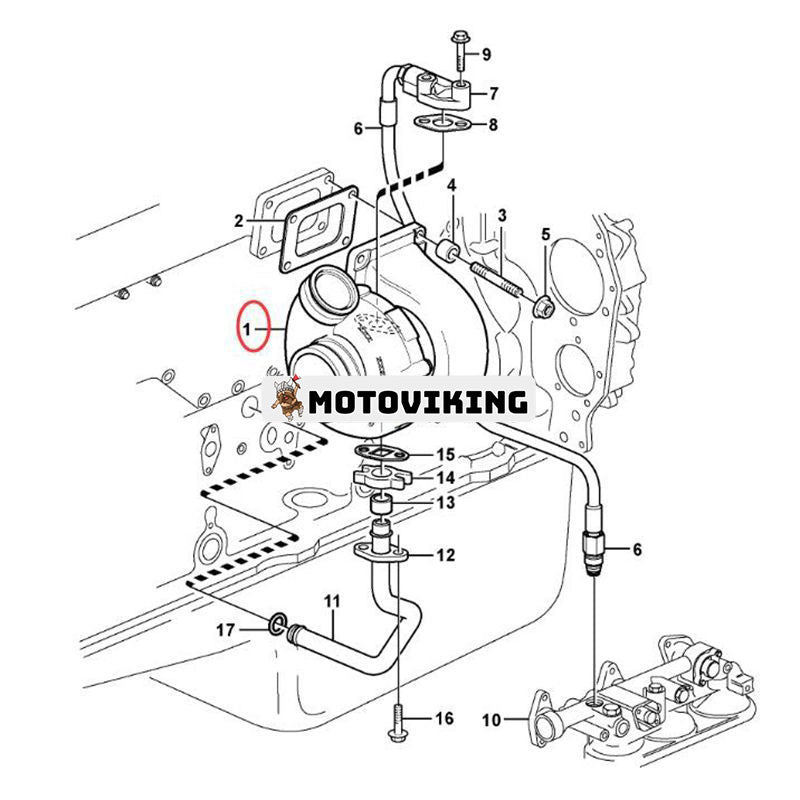Turbo HX55 Turboladdare VOE11423684 för Volvo Engine D12 Grävmaskin EC330B EC360B EC460B Hjullastare L150E L180F