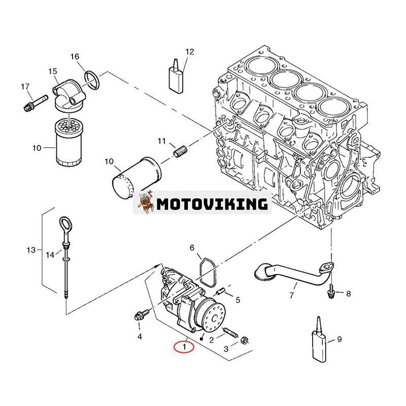 Oljepump VOE11715526 för Volvo Hjullastare L30 L30B L32 L32B L35 L35B ZL502C