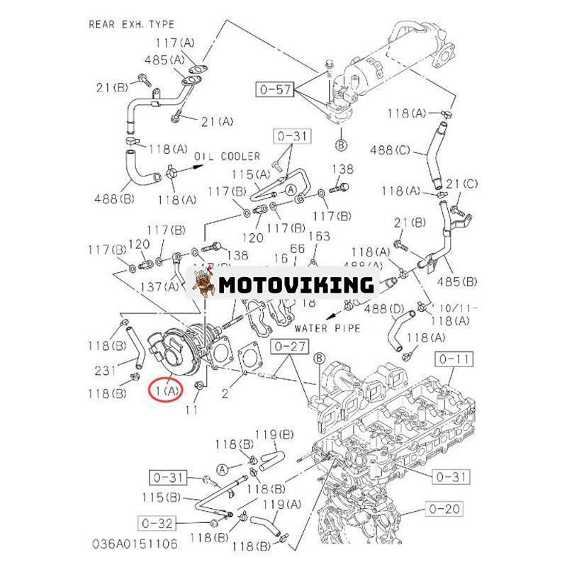 Turbo RHF5 Turboladdare 898185-1951 för Isuzu Engine 4JJ1X Hitachi Grävmaskin ZX110-3 ZX120-3 ZX130K-3 ZX135US-3
