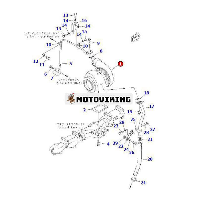 Turbo S3A Turboladdare 6152-82-8210 6152-82-8220 för Komatsu Engine SA6D125E Grävmaskin PC400LC-6LK PW400MH-6 Hjullastare WA470-3