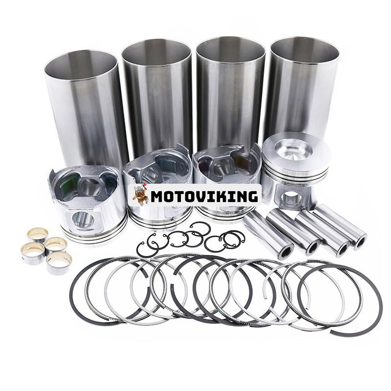 Cylinder Liner Kit Engine Four Matching för Yanmar 4TNV88 John Deere 110 50D 1505 1515 1905 2720 4405 4005 JD1220