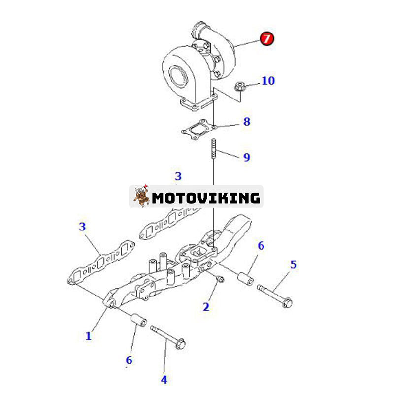 Turbo TA3103 Turboladdare 6207-81-8110 för Komatsu Engine S6D95L Grävmaskin PC150-3 Hjullastare WA150 WA180-1