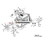 Fläktpilotmellanlägg J910130 för CASE Hjullastare W36 Traktor 9130 9110