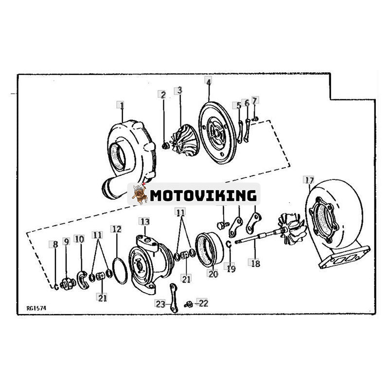Turbo T04B23 Turboladdare AR64626 AR73626 för John Deere Engine 6466 6466A Traktor 4040 4240 8430 4840 8444 9220 9420