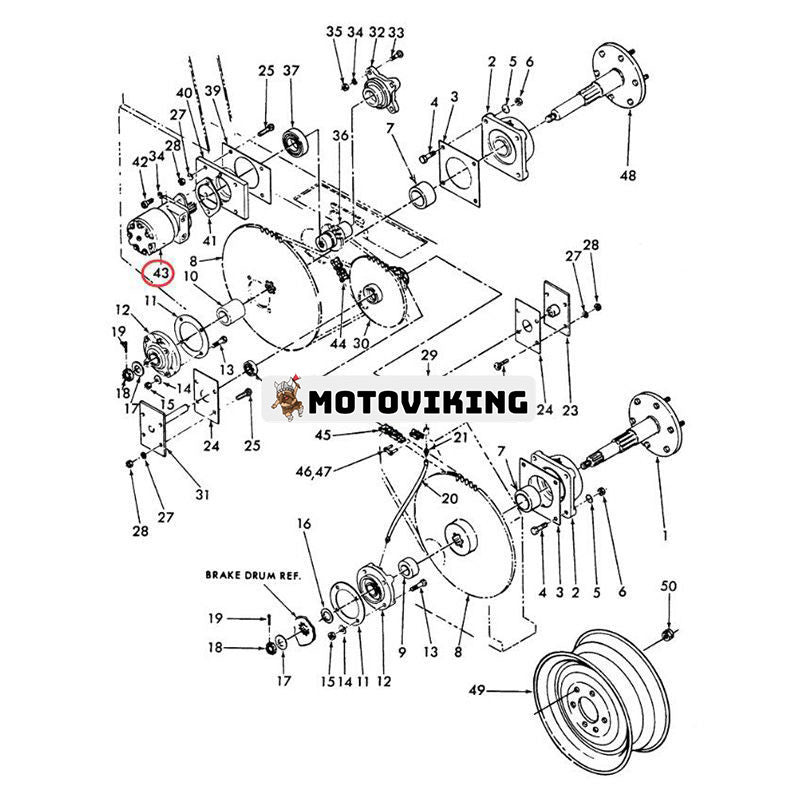 Hydraulmotor ERK19601 för New Holland Ford Compact Loader CL340