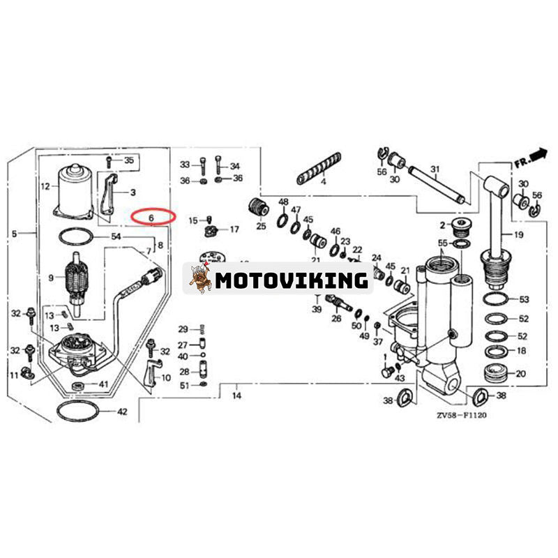 Tilt trimmotor 36120-ZV5-822 38100-87J11 för Honda utombordare Marine 40HP 50HP BF40A2 LHTA BF40A3 XRTA Suzuki DF40 DF50