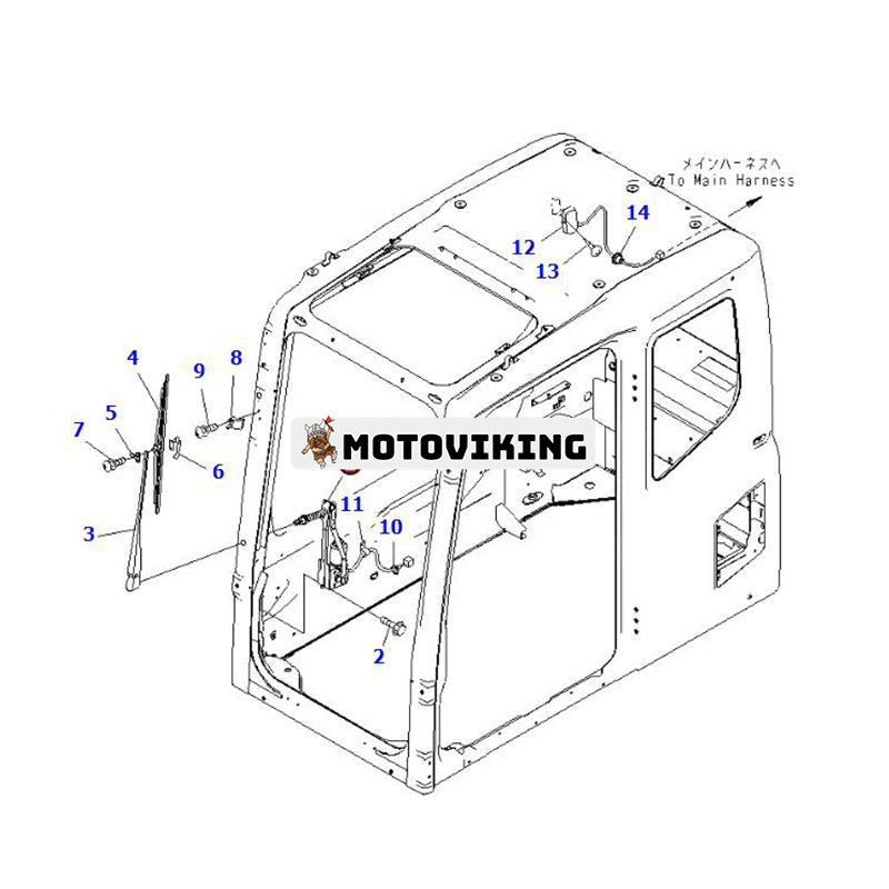 Torkarmotor 208-53-13780 för Komatsu grävmaskin PC130-7 PC200-7 PC350-7 PC360-7 PC400LC-7 PC450-7 PC600-8 PC800-8