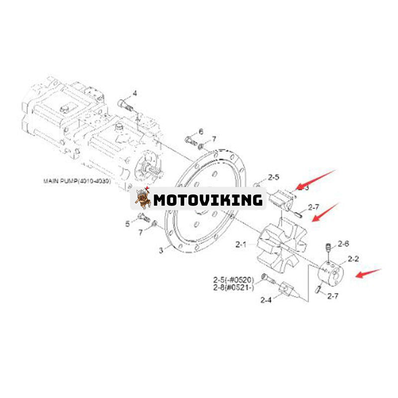 Kopplingsenhet 11EM-12020 för Hyundai R160LC-7 R170W-7 R180LC-7 R200W-3 R210LC-3 R220LC-7 R250LC-3 R210-7