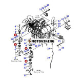 8 ST Gummikudde 23S-01-11140 208-01-55220 för Komatsu PC360-7 PC300-8 PC300-7 PC350LC-8 PC340-6K PC380LC-6K