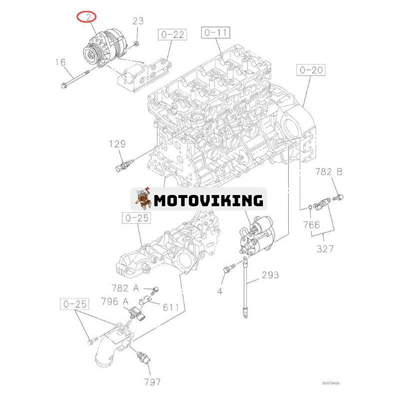 Generator 87709229 för Isuzu Engine 4JJ1 CASE Grävmaskin CX130B CX130C CX135SR CX145C SR CX160B CX160C