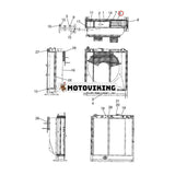 Oljekylare LB05P00018S006 för Kobelco grävmaskin SK260 SK260-9 SK295-8 SK295-9