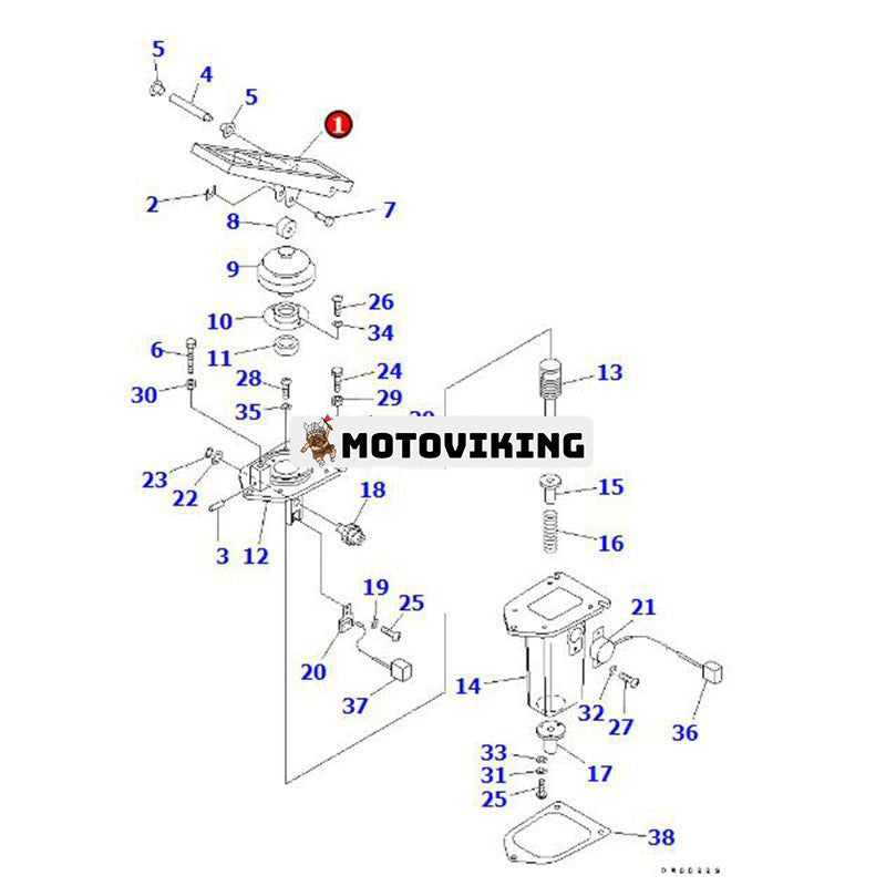 OEM pedal och kaross 417-43-11210 för Komatsu 512 532 568 WA100-1 WA120-1 WA150-5 WA180-3 WA200-1 WA300-3A WA400-5 WA470-5 WA700-3