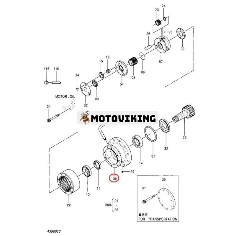 Swing Device axelhus 4397251 för Hitachi grävmaskin EG40R EX60-5 EX60-5LC EX60BUN-5 EX70LCK-5 EX80U EX80-5