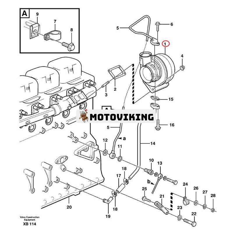 Turbo GT4082N Turboladdare VOE11162409 för Volvo Engine D10BEAE2 Grävmaskin EC330B EC360B