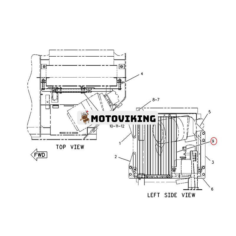 A/C kondensorkärna 105-9343 för Caterpillar CAT grävmaskin 307 307B