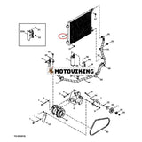 A/C kondensorkärna 4674032 för John Deere grävmaskin 60D 60G PC7 PC10
