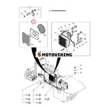 A/C kondensorkärna & fläkt 2520-6004 440204-00002 för Komatsu Doosan Daewoo S150LC-7B SOLAR 130LC-V 220LC-6 290LL DL200 MEGA 200-V