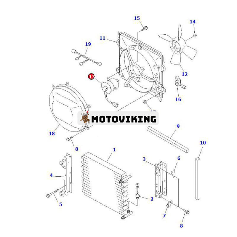 A/C fläktmotor ND263500-0763 för Komatsu WA250L-5 WA200L-5 WA200-5 WA150-5 WA250-5 WA320-5 schaktare D375A-5