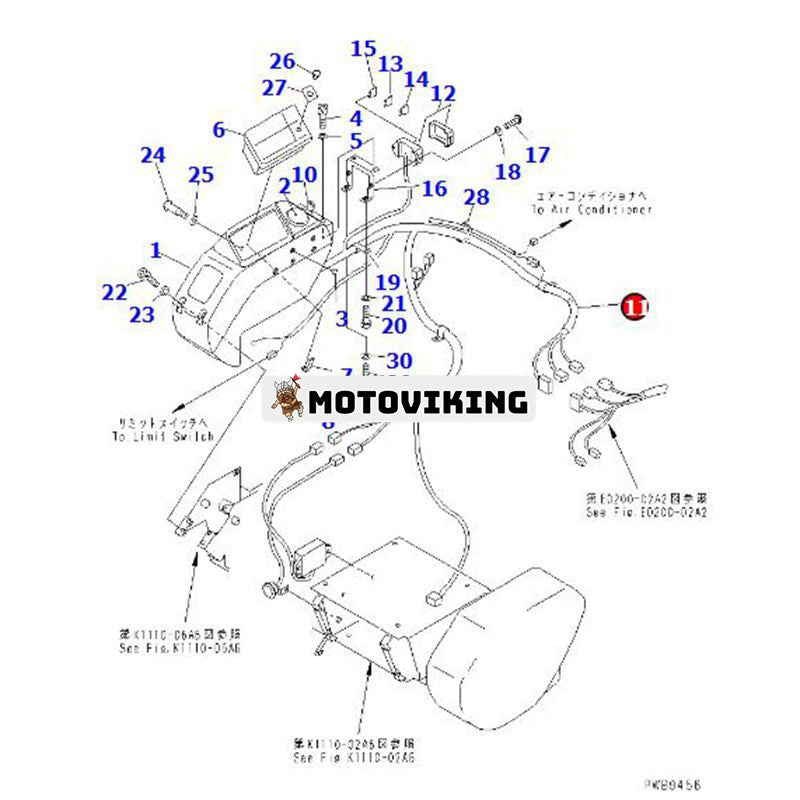 Ledningsnät 20Y-06-24751 för Komatsu grävmaskin PC200-6S PC100-6Z PC120-6Z PC200LC-6Z PC210-6D PC220-6Z PC250HD-6Z