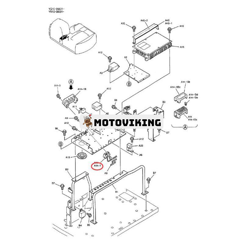 Ledningsnät YN14E01082P1 för Kobelco grävmaskin SK200-6ES SK200LC-6ES