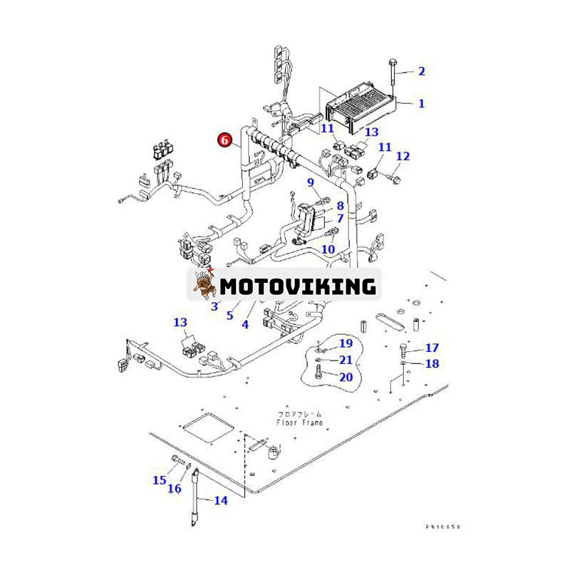 Ledningsnät 207-06-71211 för Komatsu grävmaskin PC360-7 PC300-7 PC350LC-7 PC300LL-7L PC300HD-7L