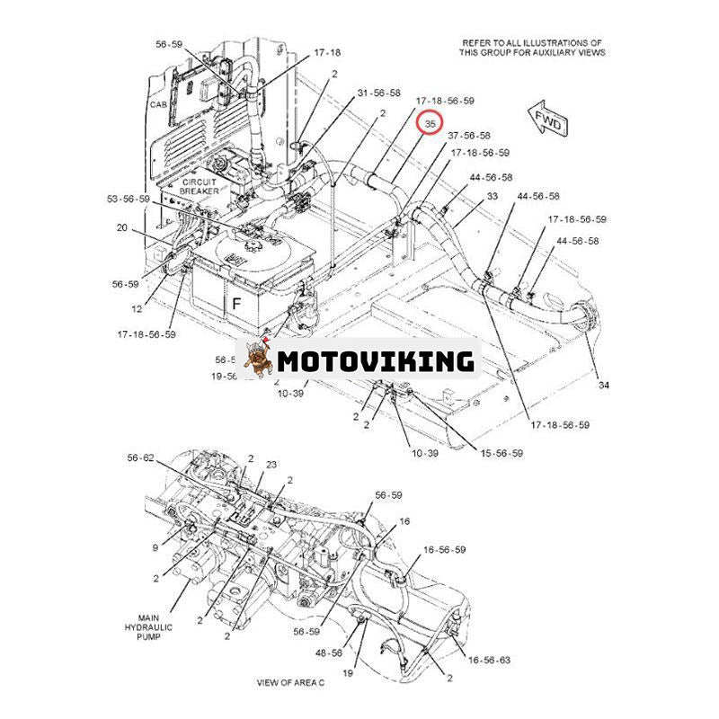 Ledningsnät 306-8610 för Caterpillar CAT Engine C6.4 Grävmaskin 320D 323D L