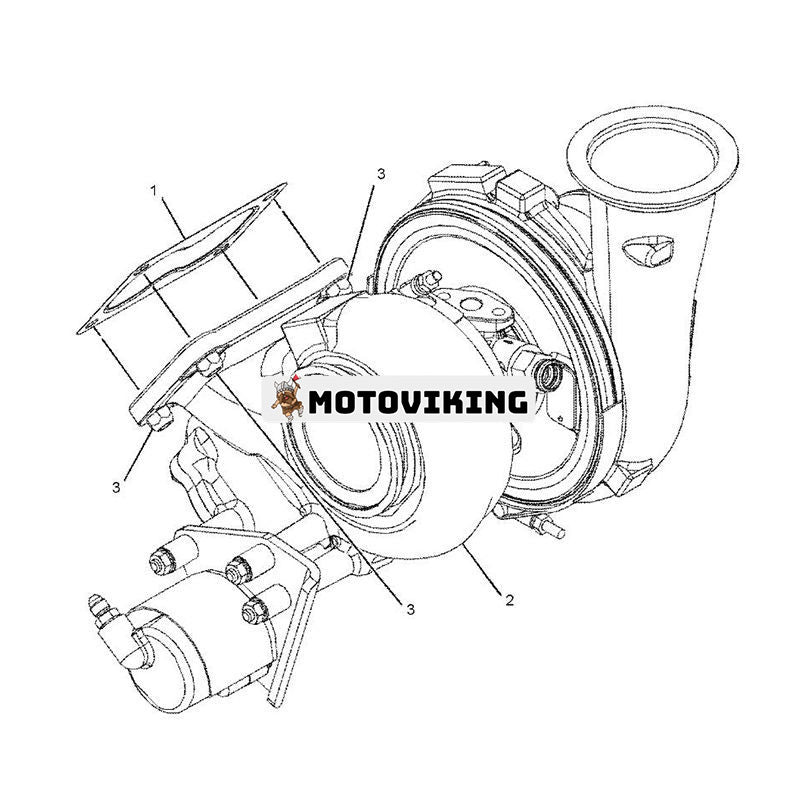 Turboladdare 346-6067 för Caterpillar CAT Engine C13 Grävmaskin 349E