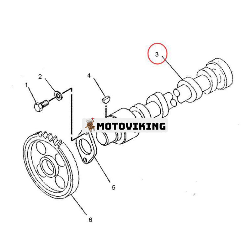 Kamaxel 107-8369 10R-7564 för Caterpillar CAT 3046 Motor 315 315B 317B 318B 933C 939C D3G D4G D5G