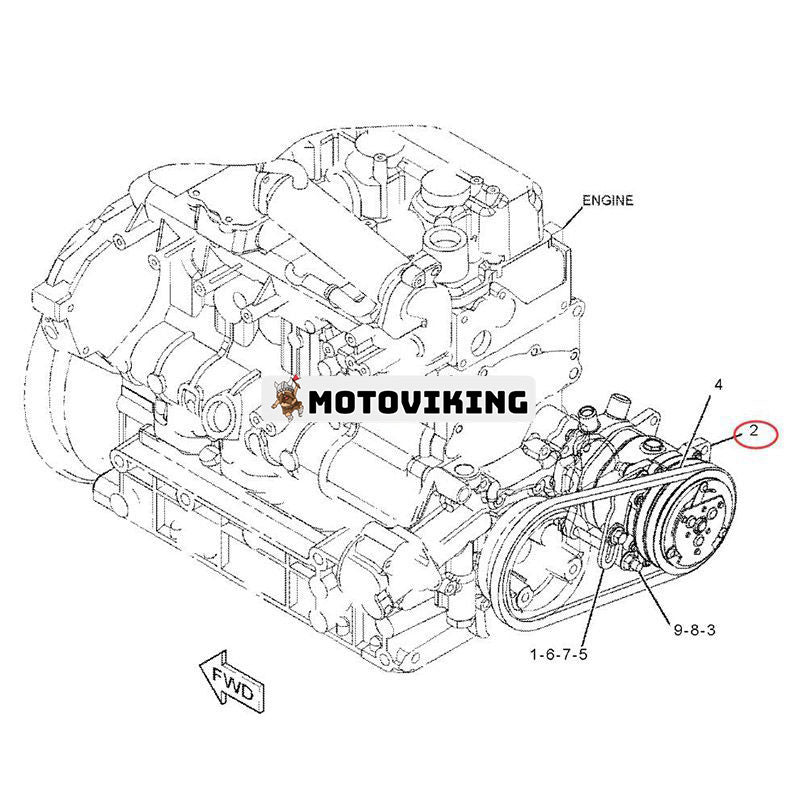 24V SD5H09 A/C-kompressor 232-9203 5073 för Caterpillar CAT 236D 242D 246D 257D 259D 262D 272D 279D 287D 289D 299D