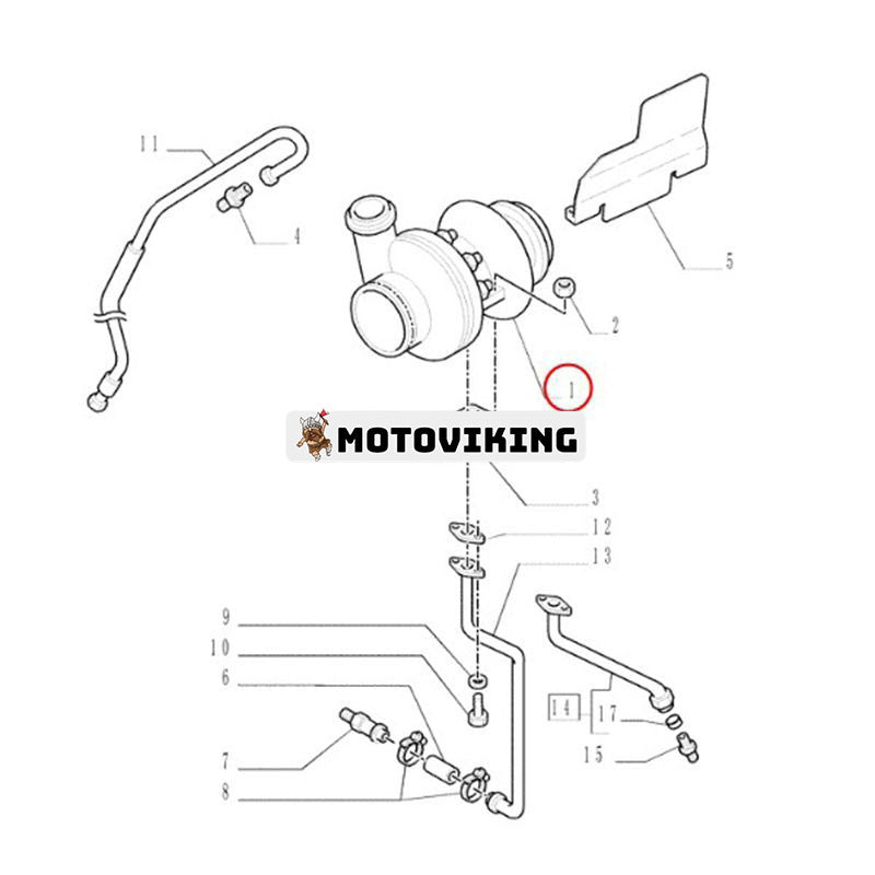 Turbo K27.2 Turboladdare 87802480 för CASE Traktor MXM130 MXM140 MXM155 MXM175 MXM190 MXM120