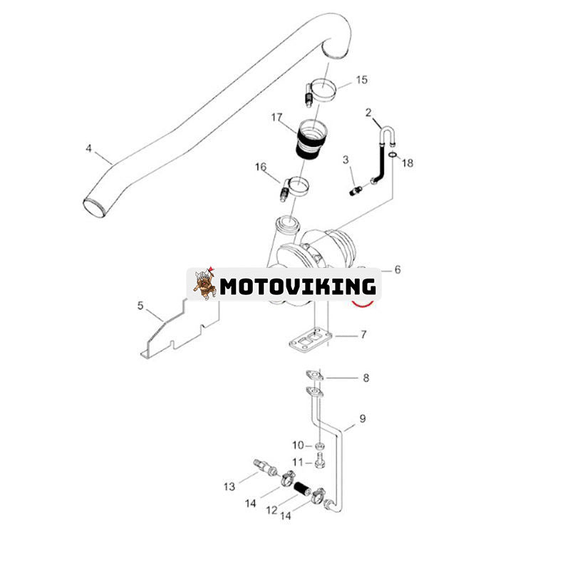 Turbo K27.2 Turboladdare 87802480 för New Holland Tractor TM140 TV145 TM155 TM120 TM175 TM130 TM190