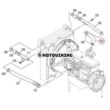 Luftslang 4440186 för Hitachi grävmaskin ZAX330 ZX330 ZX350H ZX350W ZX360H-3G ZX370MTH ZAXIS370 ZX500W