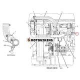 Intercooler Luftslang 305-7597 för Caterpillar CAT Engine C4.2 Grävmaskin 311D LRR 312D 313D