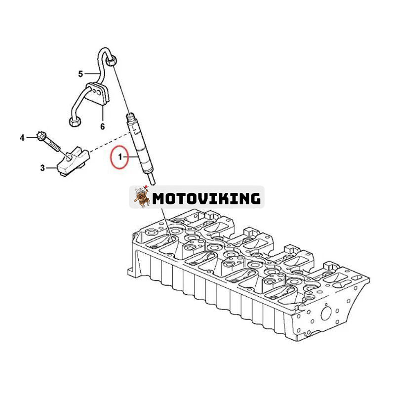 Bränsleinsprutare VOE21246846 för Volvo Engine D5D hjullastare L50F