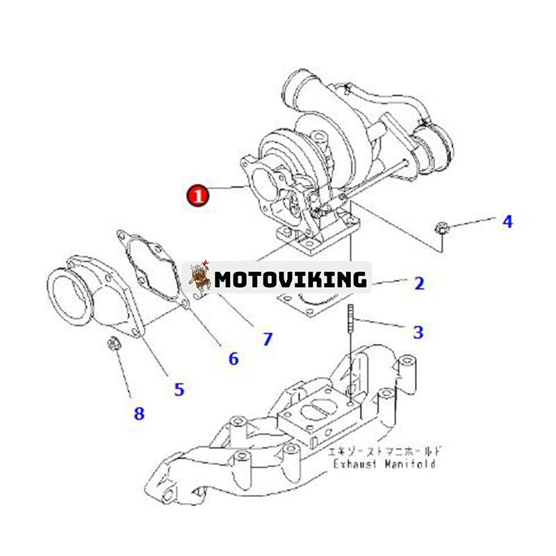 Turbo TD04L Turboladdare 6273-81-8300 för Cummins Engine B3.3T Komatsu hjullastare WA80-6