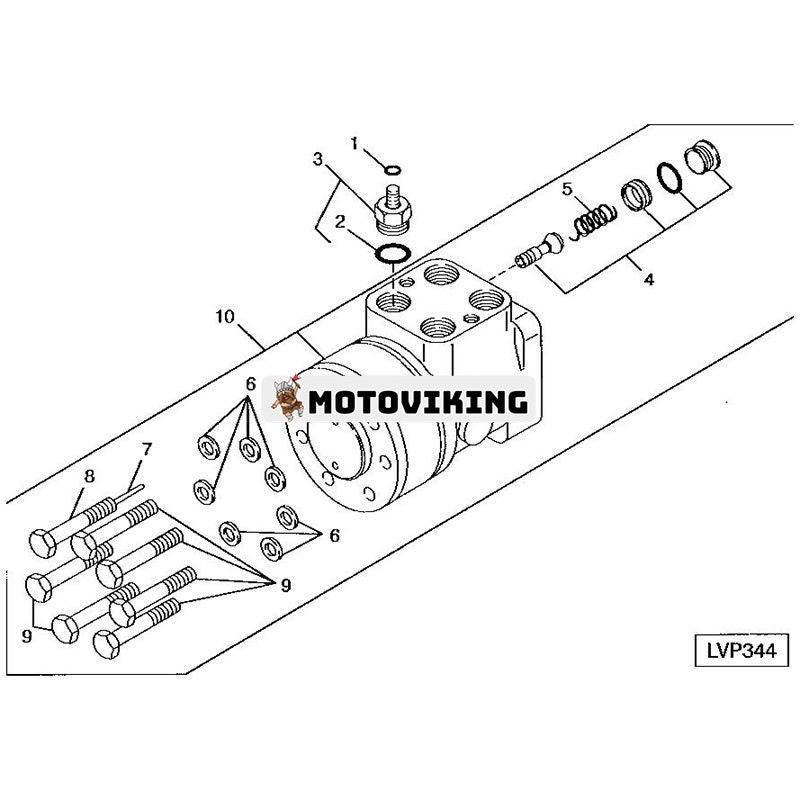 Styrmotorventil RE239222 för John Deere traktor 5085M 5076E 5082E 5090E 5415 5104 5220 5300 5320 5400 5420 5520 5600 5610 6 40306