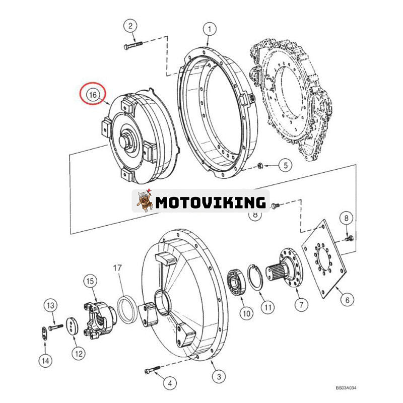 Momentomvandlare 87712647 för New Holland Hjullastare LW130.B W130 W130B W130C
